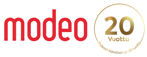 Modeo 20 vuotta logo